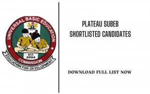Plateau SUBEB Shortlisted Candidates 2024/2025 Final List Download