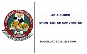 Abia SUBEB Shortlisted Candidates 2024/2025 Complete List Download